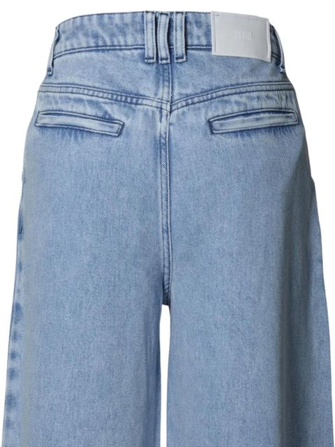SOLOTRE pleated wide-leg jeans - Blue