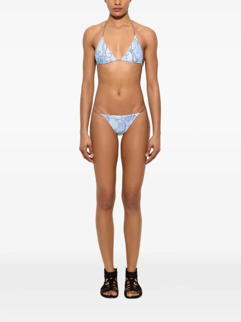 PUCCI Orchidee-print triangle bikini top - Blue - zdjęcie produktu nr 2