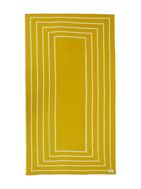 St. Agni border-stripe silk scarf - Yellow