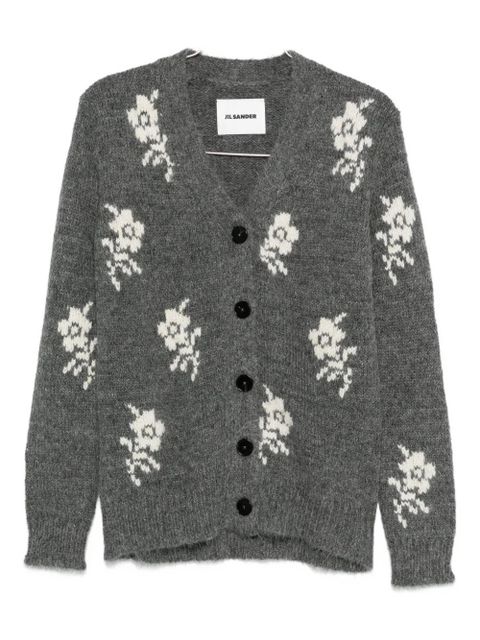 Jil Sander intarsia-knit cardigan - Grey - zdjęcie produktu nr 1