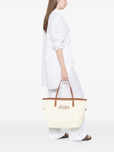 MC2 Saint Barth City embroidered-logo tote bag - Neutrals - zdjęcie produktu nr 2
