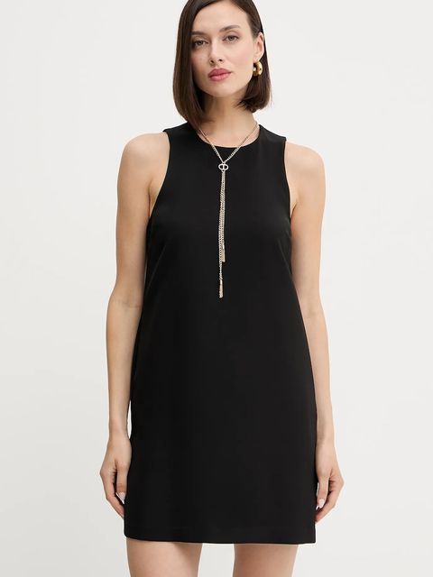 Twinset sukienka kolor czarny mini prosta 252TP2302 - zdjęcie produktu nr 1