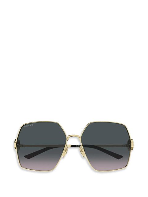 Gucci Eyewear oval-frame sunglasses - Gold - zdjęcie produktu nr 1