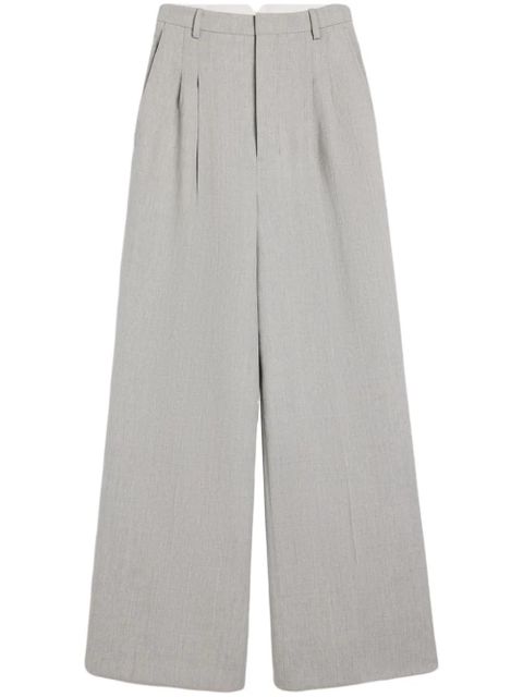 AMI Paris Pleated palazzo pants - Grey - zdjęcie produktu nr 1