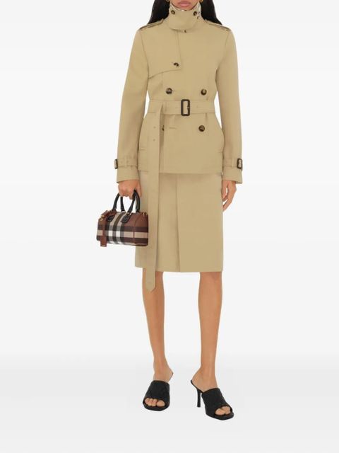 Burberry mini Check tote bag - Brown