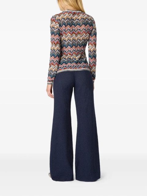 Missoni zigzag pattern flared trousers - Blue - zdjęcie produktu nr 2