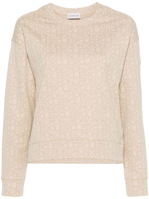 Moncler monogram-jacquard sweatshirt - Neutrals - zdjęcie produktu nr 1