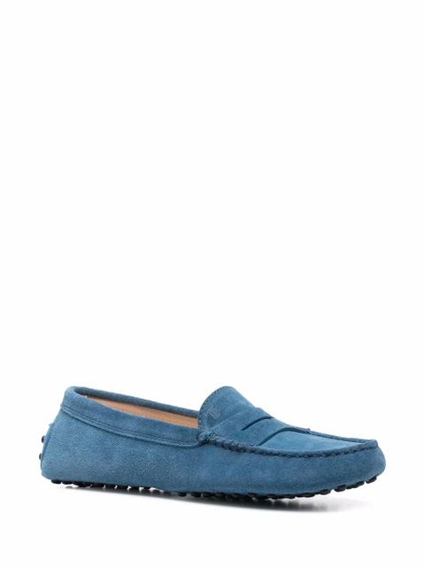 Tod's penny-slot suede loafers - Blue