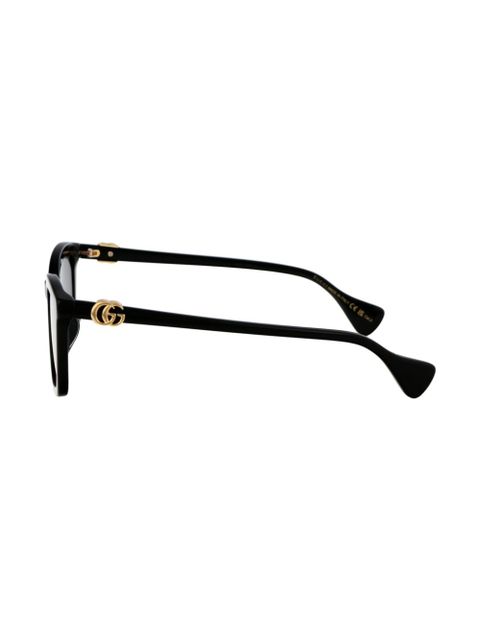 Gucci Eyewear logo-plaque square-frame sunglasses - Black