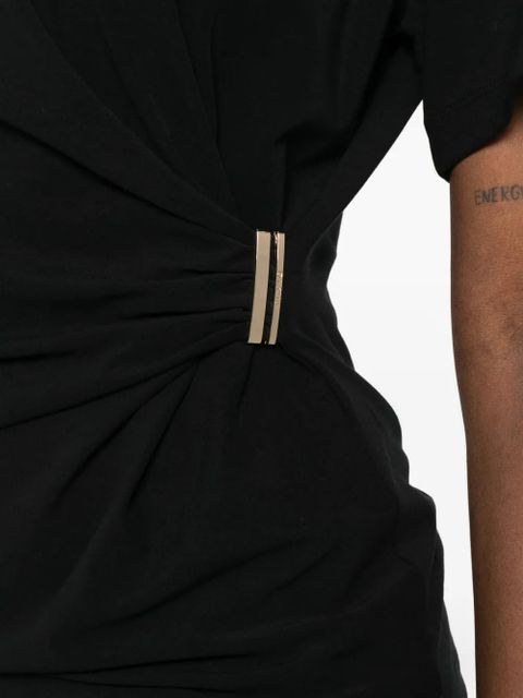 PINKO buckle draped T-shirt - Black