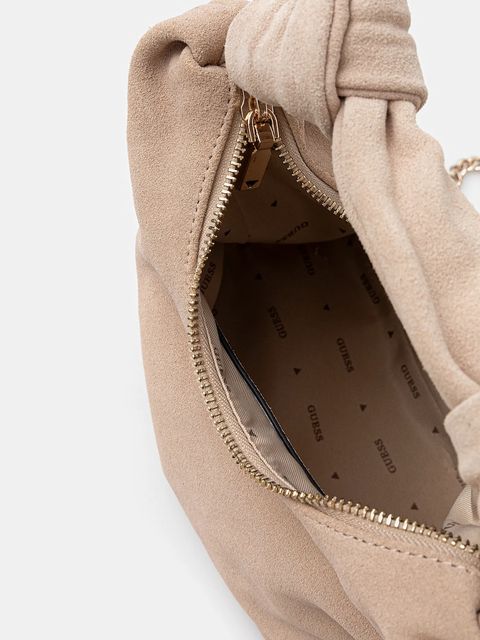 Guess torebka zamszowa ISOTTA kolor beżowy HWSG96 60010