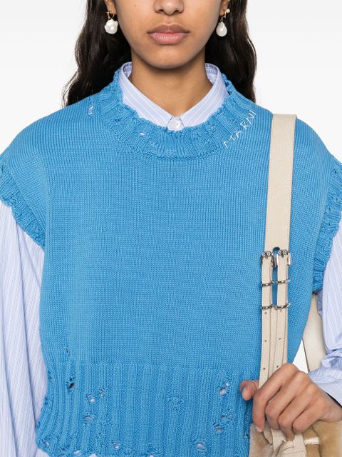 Marni crew-neck sleeveless sweater - Blue