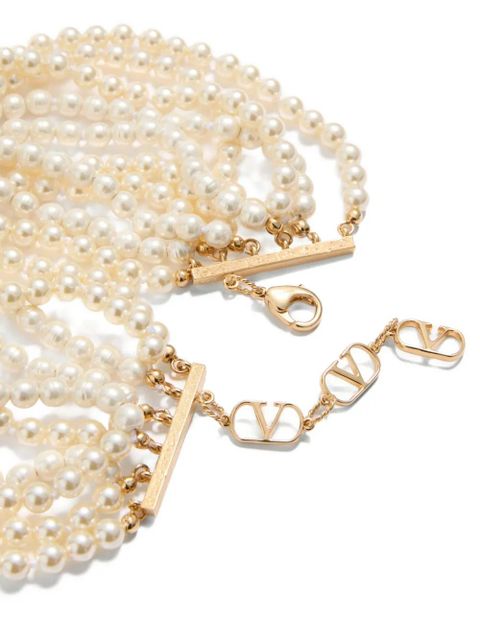 Valentino Garavani Fleur Lumineuse necklace - Neutrals