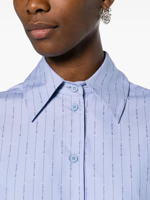 The Attico Sylvie cotton minidress - Blue