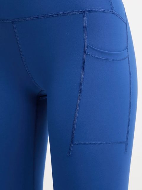 New Balance legginsy treningowe damskie kolor niebieski gładkie WP51268GAB