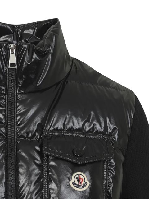 Moncler logo-patch puffer jacket - Black