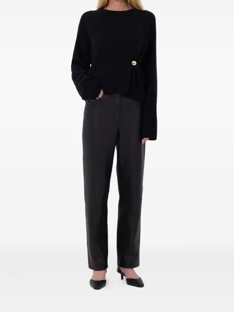 LouLou de Saison Bill draped metallic-ornament sweater - Black - zdjęcie produktu nr 2