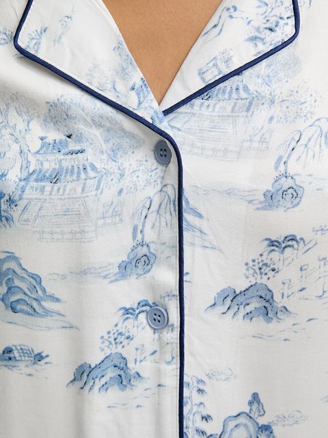 Answear.LAB piżama damska kolor niebieski