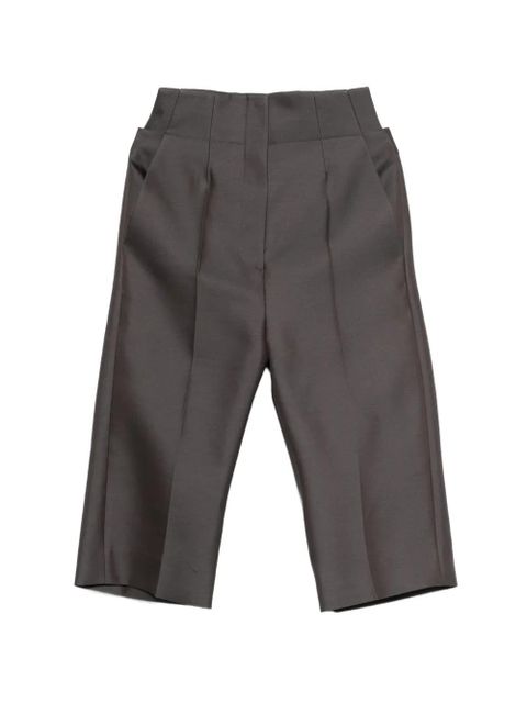 KHAITE Raelle pressed-crease shorts - Grey - zdjęcie produktu nr 1