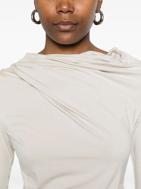 ENTIRE STUDIOS Drape long-sleeve top - Grey