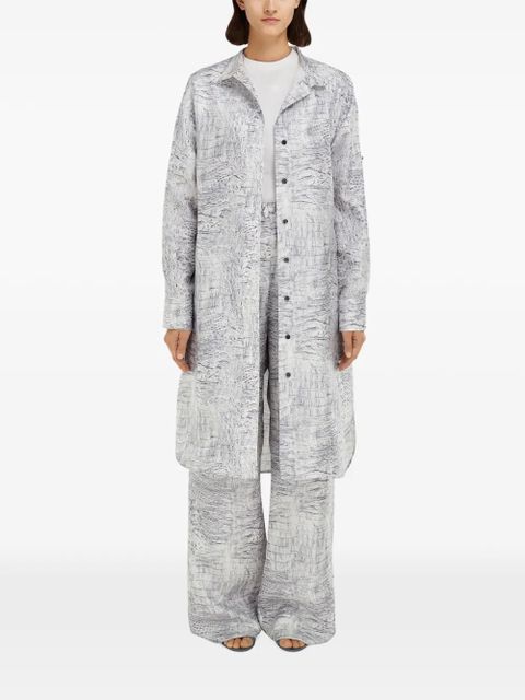 Ferragamo animal-print elastic-waistband trouser - Grey