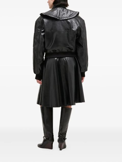 GANNI ruffled-collar jacket - Black - zdjęcie produktu nr 2