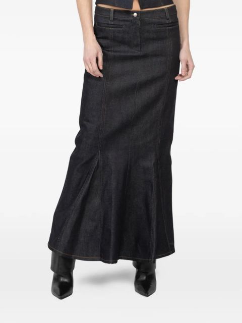 Aya Muse panelled maxi skirt - Blue