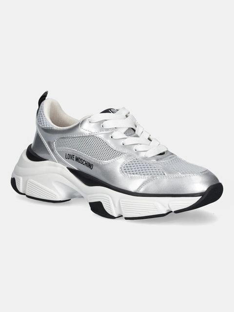 Love Moschino sneakersy damskie kolor srebrny JA15246G1NIQE90A - zdjęcie produktu nr 1