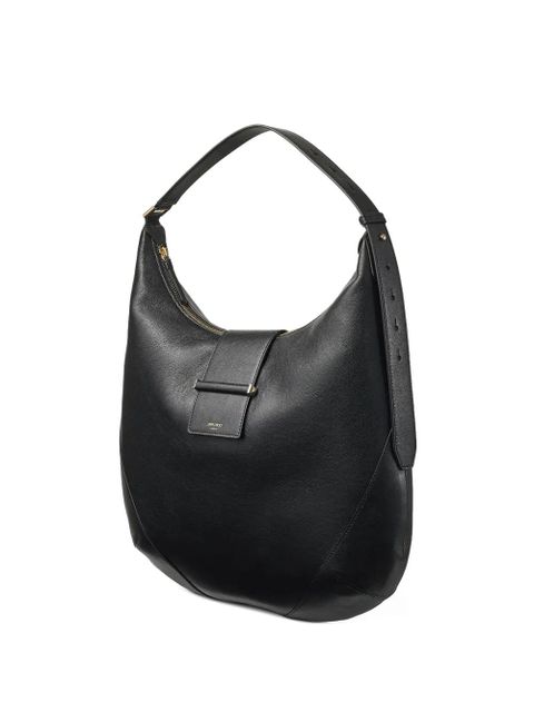 Jimmy Choo logo-print shoulder bag - Black