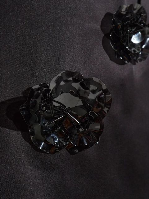 Casablanca floral-detail midi skirt - Black