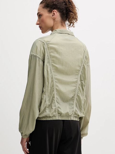 Puma kurtka kolor zielony przejściowa oversize 632148