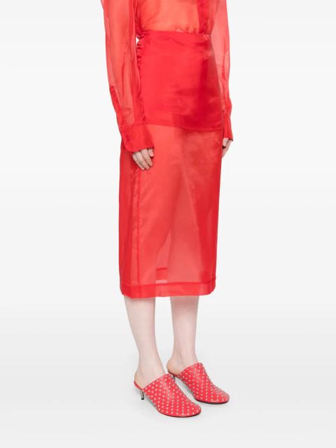 The Frankie Shop Peri midi skirt - Red