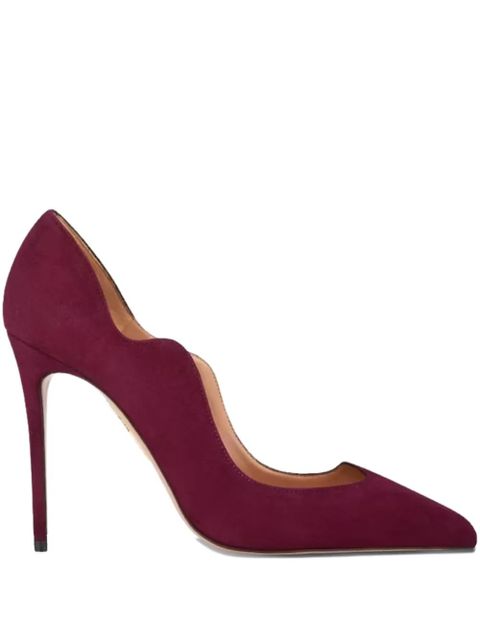 Aquazzura Artiste pointed suede pumps - Red - zdjęcie produktu nr 1