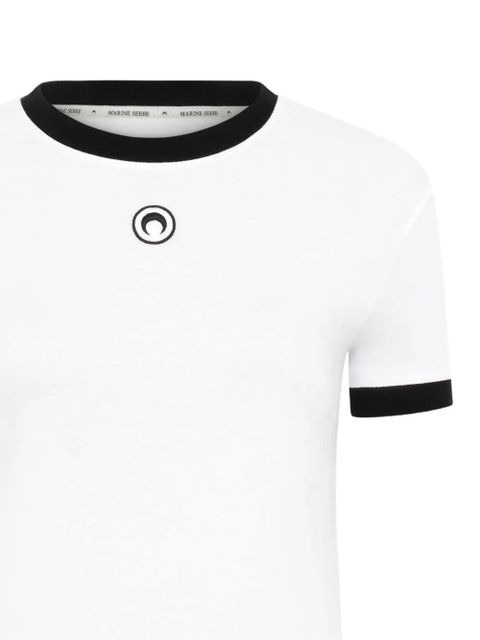 Marine Serre moon-embroidered T-shirt - White - zdjęcie produktu nr 2