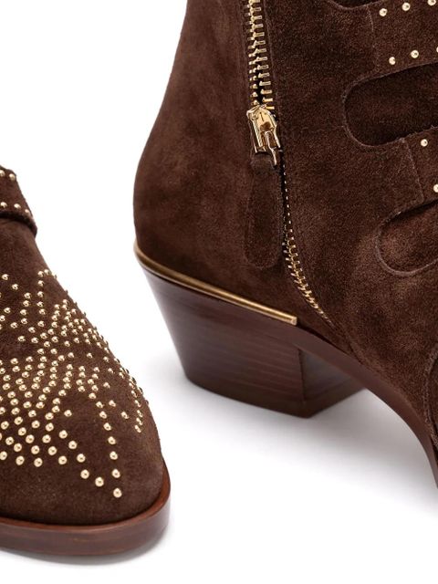 Chloé 30mm Susanna studded buckle ankle boots - Brown