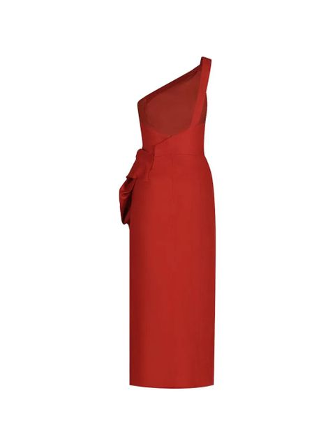 Johanna Ortiz Salsero one-shoulder ruffled midi dress - Red - zdjęcie produktu nr 2