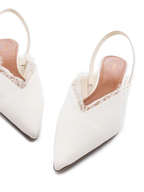 NEOUS Irena 40mm slingback pumps - White - zdjęcie produktu nr 2