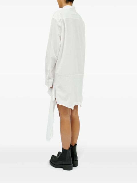 MM6 Maison Margiela asymmetric cotton shirt dress - White