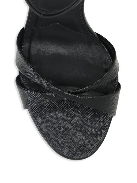 Prada criss-cross strap sandals - Black