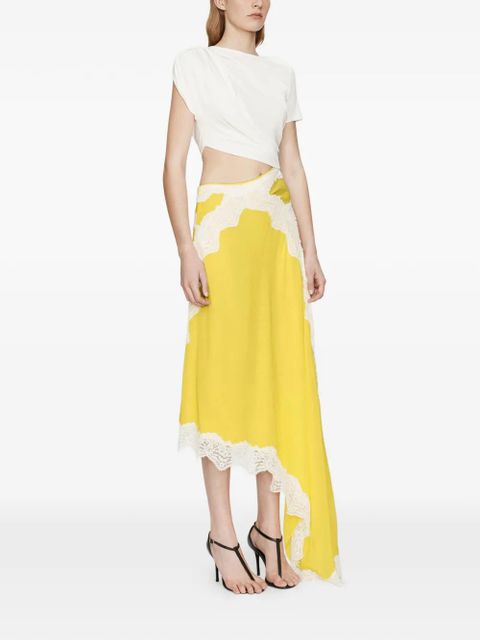 Christopher Esber Verve twisted lace tee dress - Yellow - zdjęcie produktu nr 2