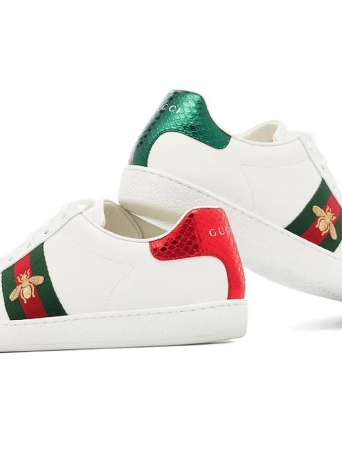 Gucci bee-detail sneakers - White
