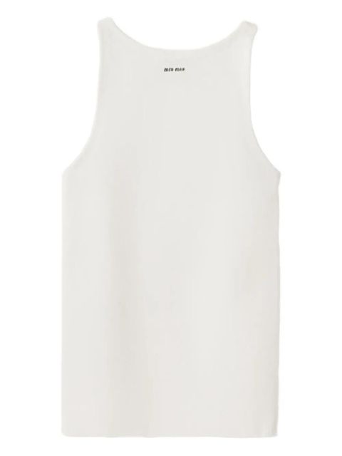 Miu Miu logo tank tank top - White - zdjęcie produktu nr 1