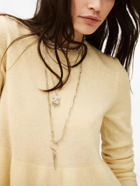 Ba&Sh Salama buttoned-back knitted top - Neutrals