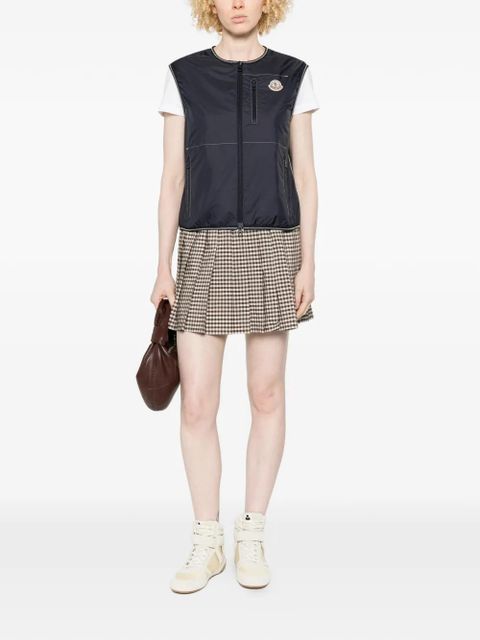 Moncler checked pleated mini skirt - Brown - zdjęcie produktu nr 2