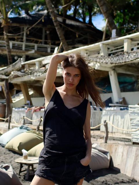 MUUV. top bawełniany kolor czarny odkryte plecy 0