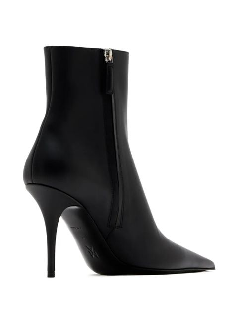 Amina Muaddi Barbara stiletto leather boots - Black