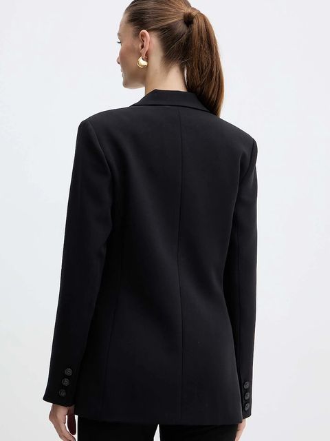 Guess marynarka JOANDRA kolor czarny jednorzędowa gładka W5BN53 W2402