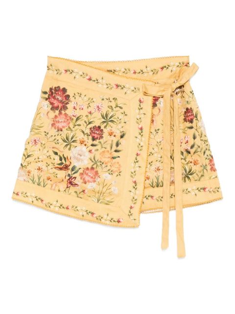 Agua By Agua Bendita Luna Paramo floral tie skirt - Yellow - zdjęcie produktu nr 1