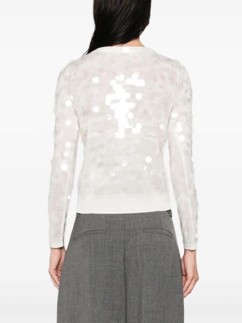 Max Mara sequin-embellished cardigan - White - zdjęcie produktu nr 2
