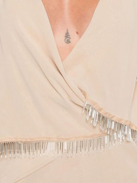 The Attico asymmetric midi dress - Neutrals